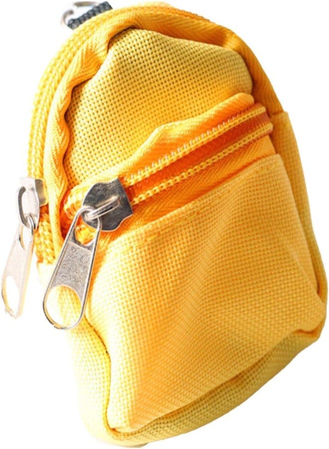 WLngtv Yellow Mini Doll Backpack School Bag Model Dollhouse School Accessory for 1/6 Scale Dollhouse Decor - Image 1